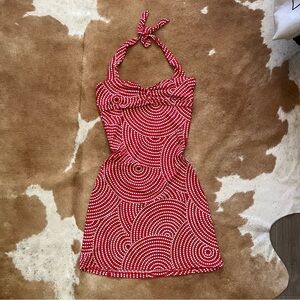Polka dot halter mini dress!!❤️